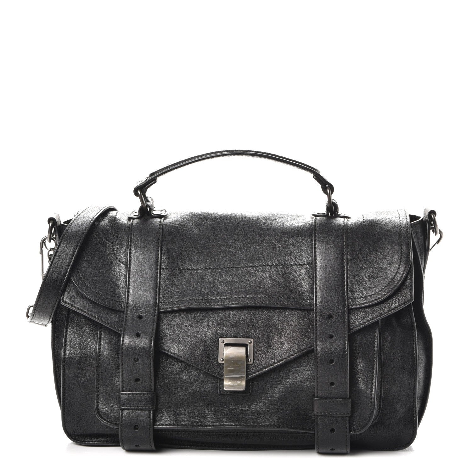 Proenza Schouler Lambskin Medium PS1 Satchel Black 1 of 8