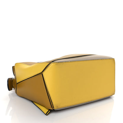 Loewe Grained Calfskin Small Puzzle Bag Ocre Yellow 3 of 9