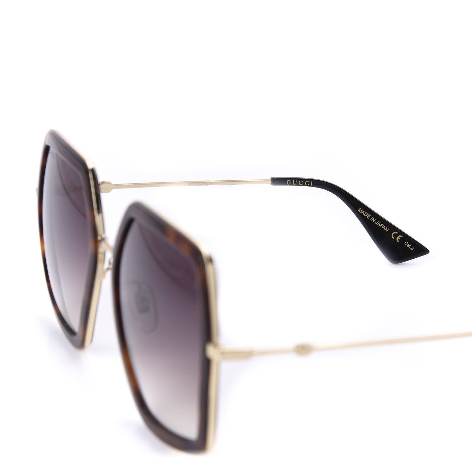 Gucci Acetate Oversize Square Frame GG0106S Sunglasses Tortoise 6 of 8