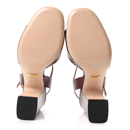 Gucci Malaga Kid Horsebit Cross Strap 95mm Sandals 40 Rossa Ancora 6 of 9