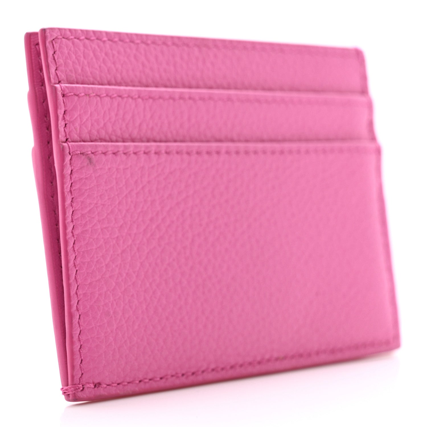 Christian Dior Grained Calfskin Card Holder Fuchsia 3 of 8