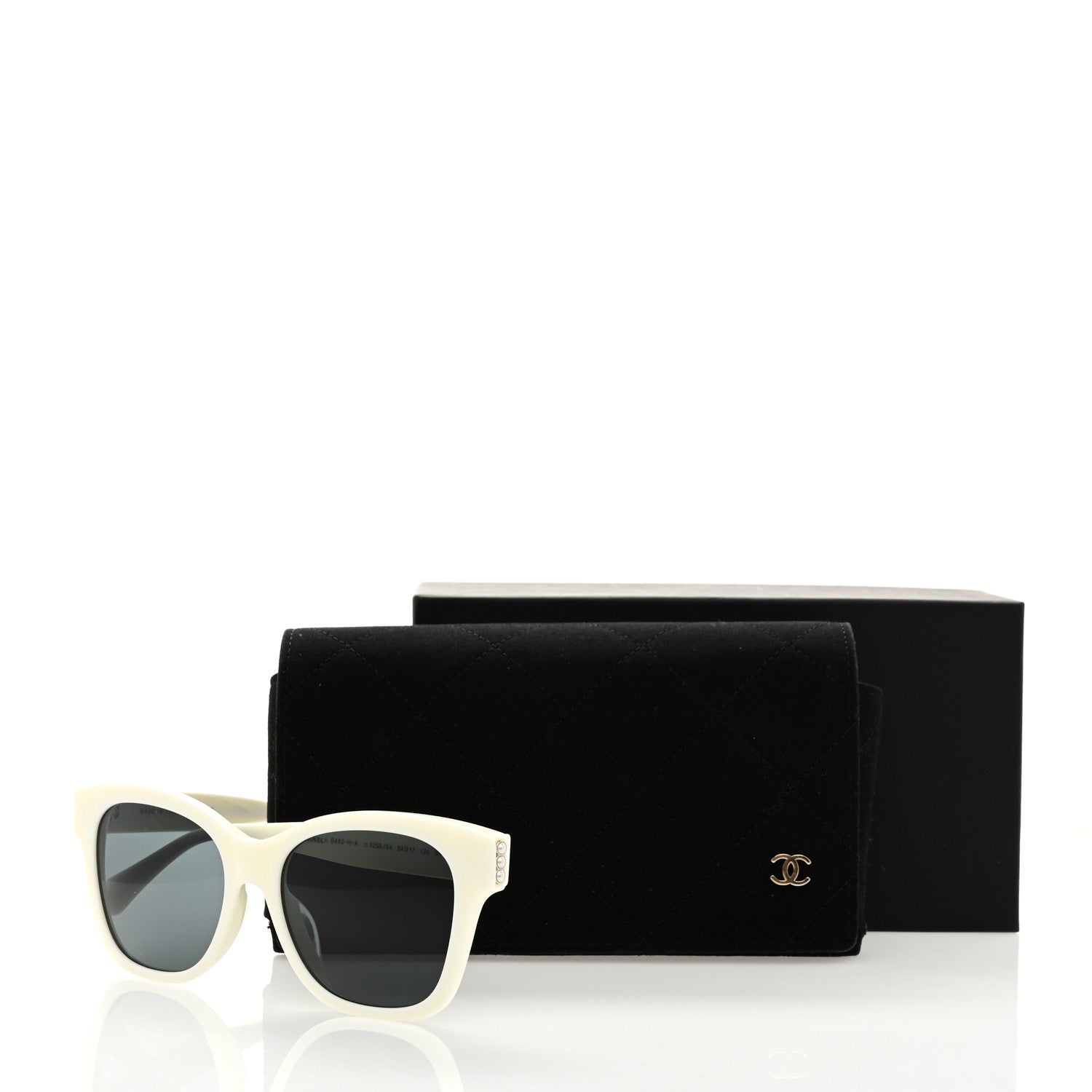 Chanel Acetate Polarized Pearl CC Square Sunglasses 5482-H-A White White 8 of 8