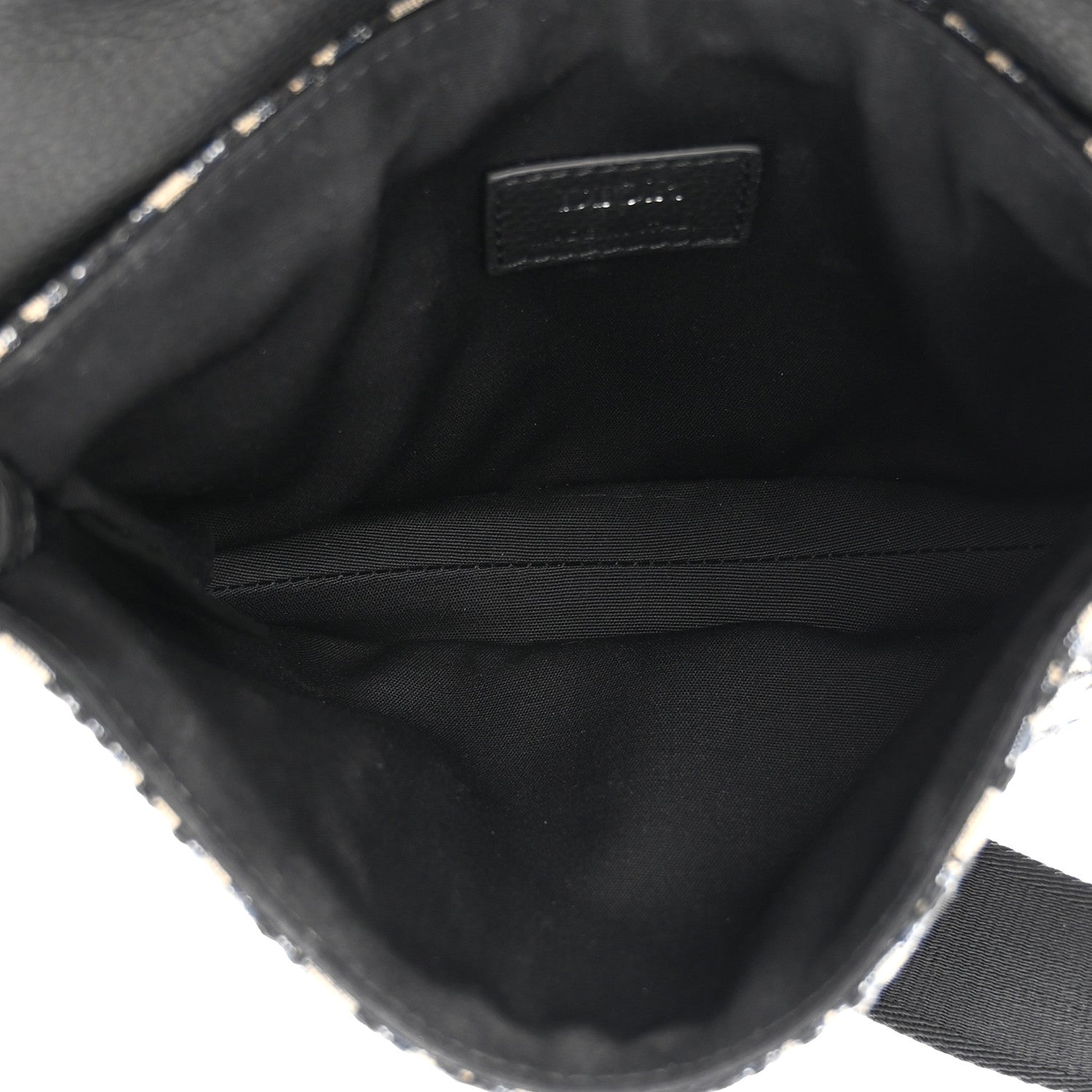 Christian Dior Oblique Saddle Messenger Pouch Beige Black 5 of 10