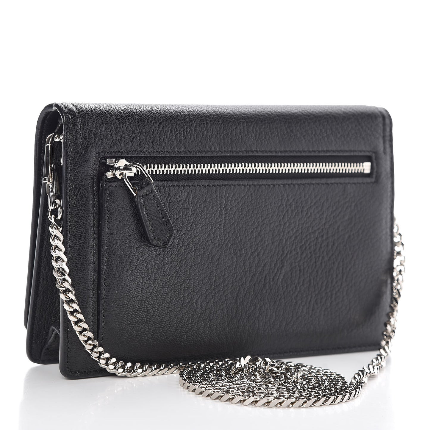 Sugar Goatskin Pandora Chain Wallet Black