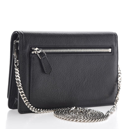 Givenchy Sugar Goatskin Pandora Chain Wallet Black 3 of 9