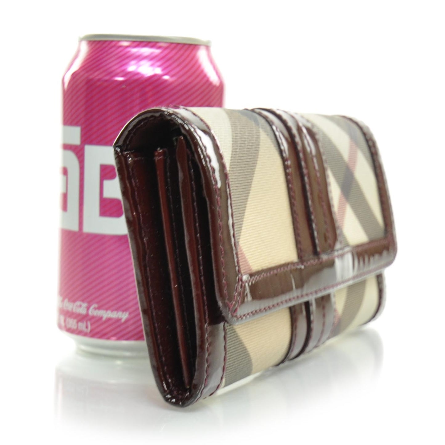 Patent Nova Check Wallet Bordeaux