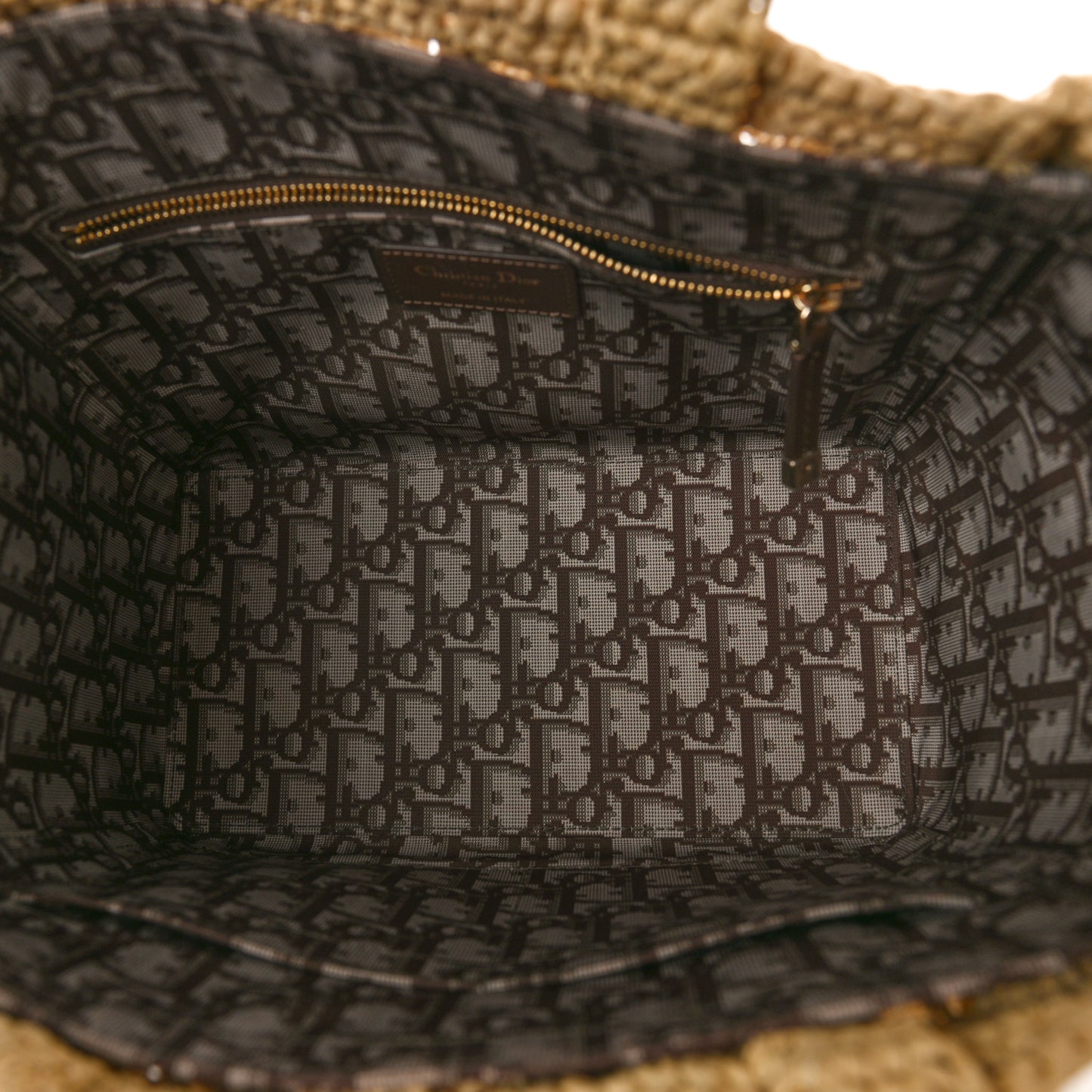 Woven Raffia Floral Embellished Small Book Tote Natural