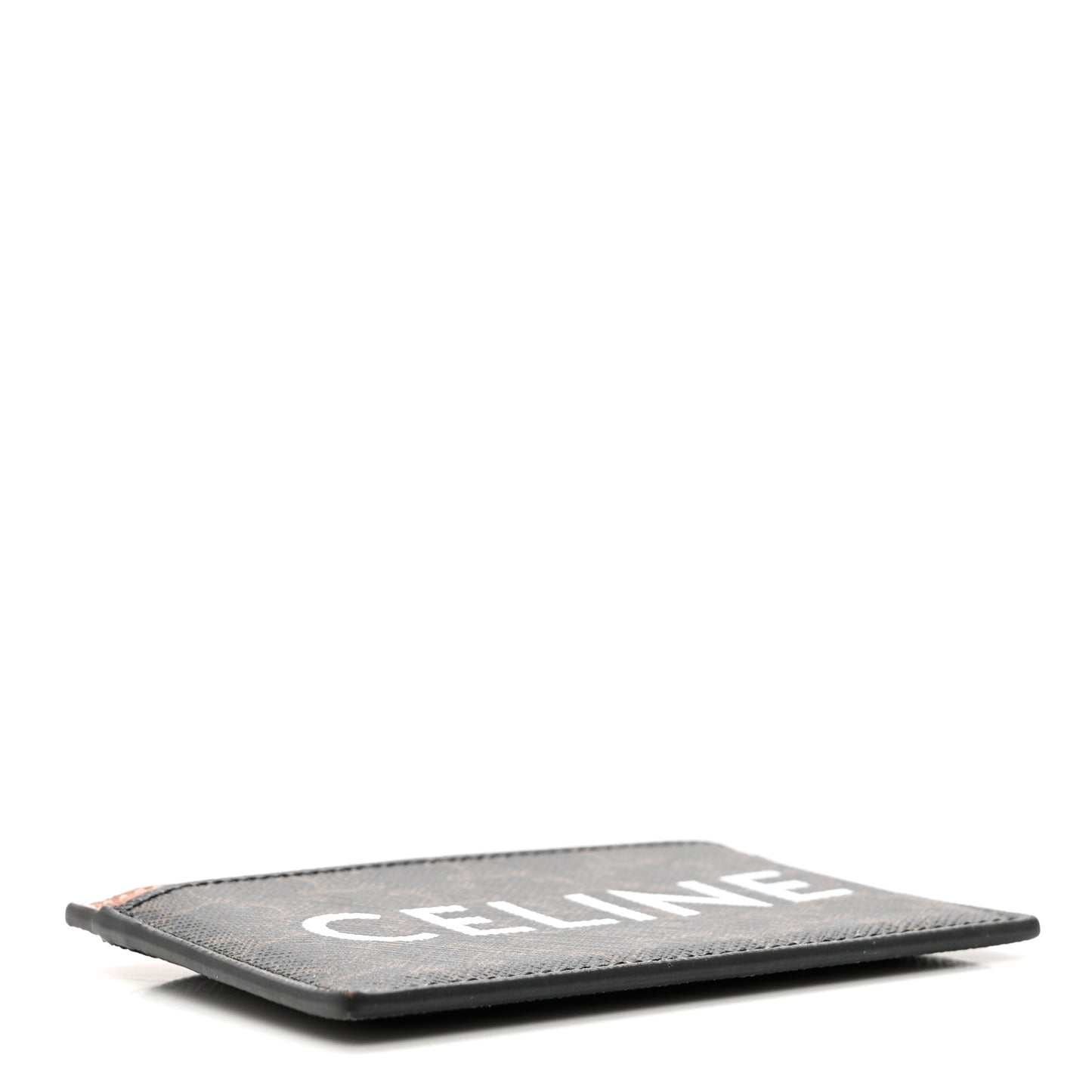 Triomphe Canvas Card Holder Tan