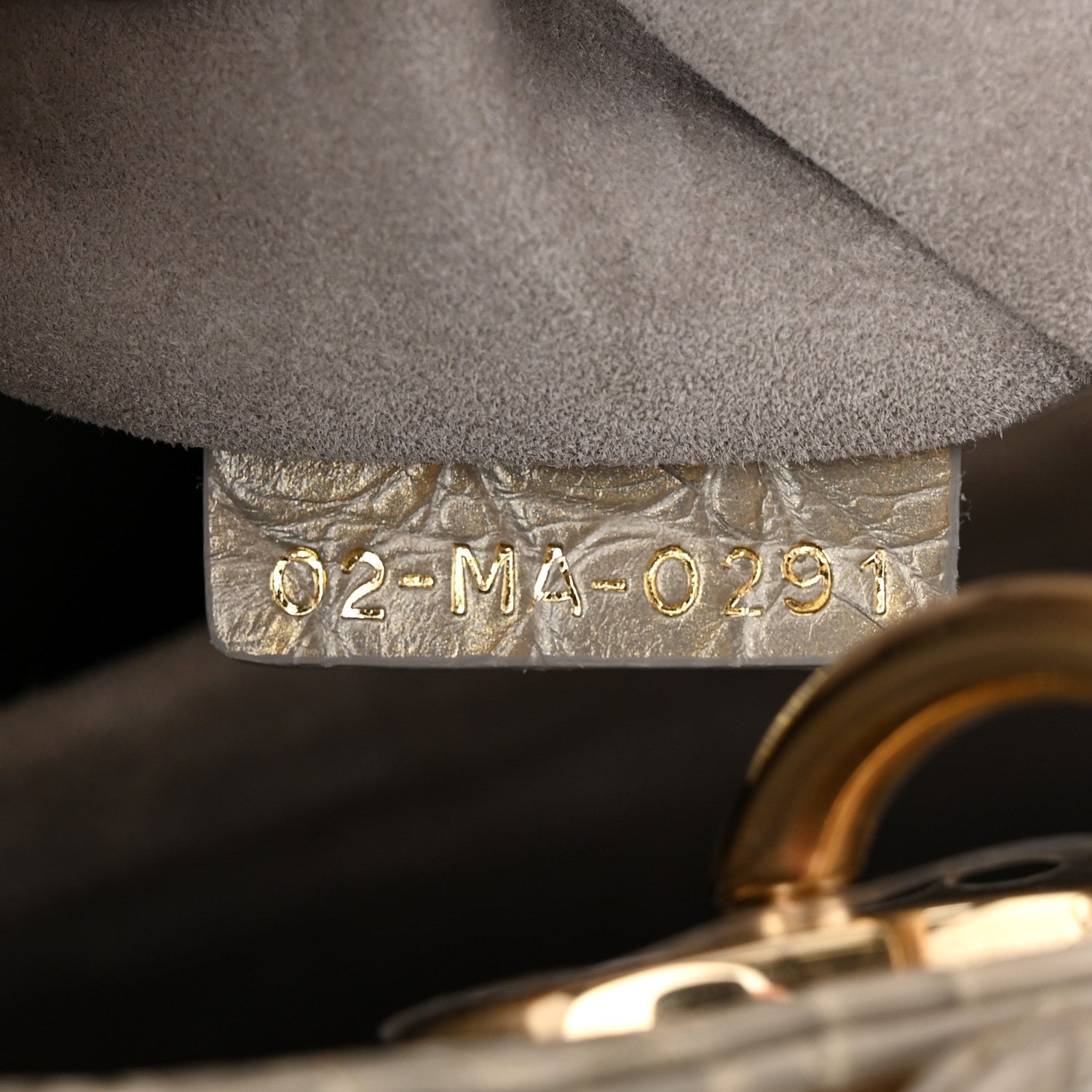 Christian Dior Metallic Alligator Medium Lady Dior White Grey 7 of 12