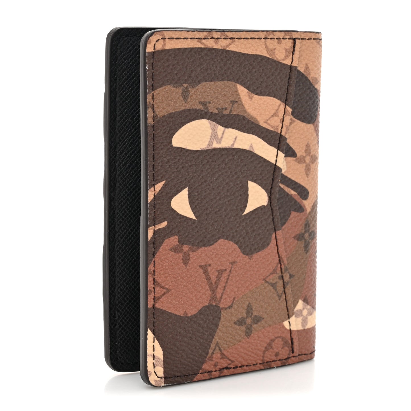 Monogram Portrait Pocket Organizer Brown