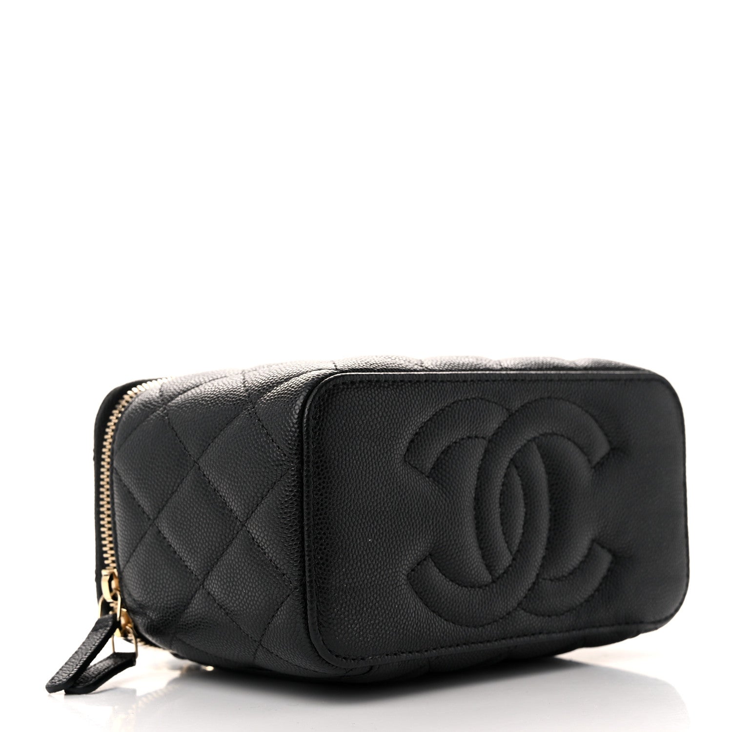 Chanel Caviar Quilted Small Vanity Case With Chain Black 4 of 10