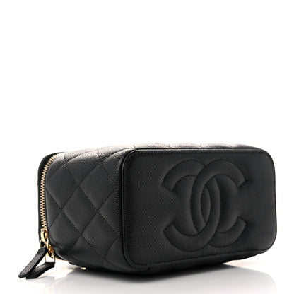 Chanel Caviar Quilted Small Vanity Case With Chain Black 4 of 10