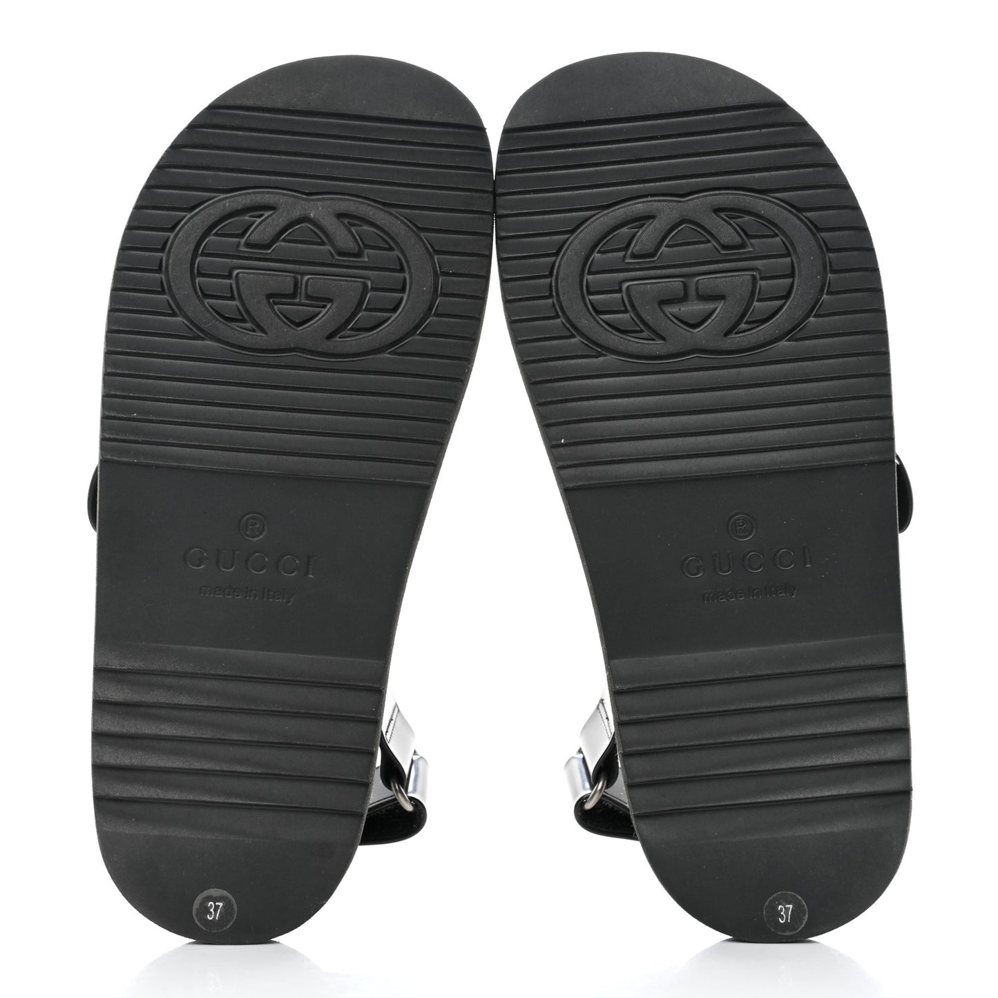 Rubber Mini Double G Womens Isla Dad Sandals 37 Black