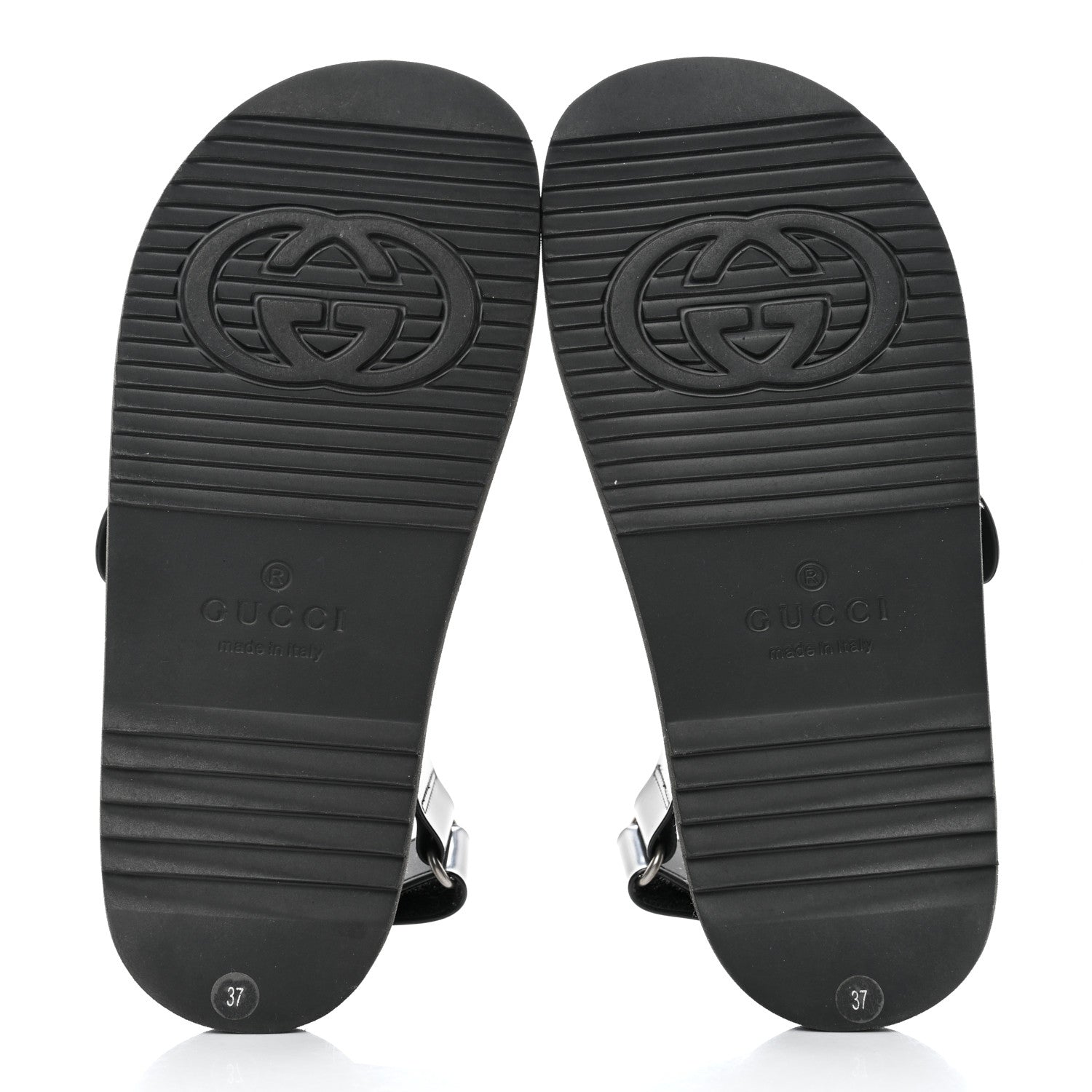 Gucci Rubber Mini Double G Womens Isla Dad Sandals 37 Black 13 of 16