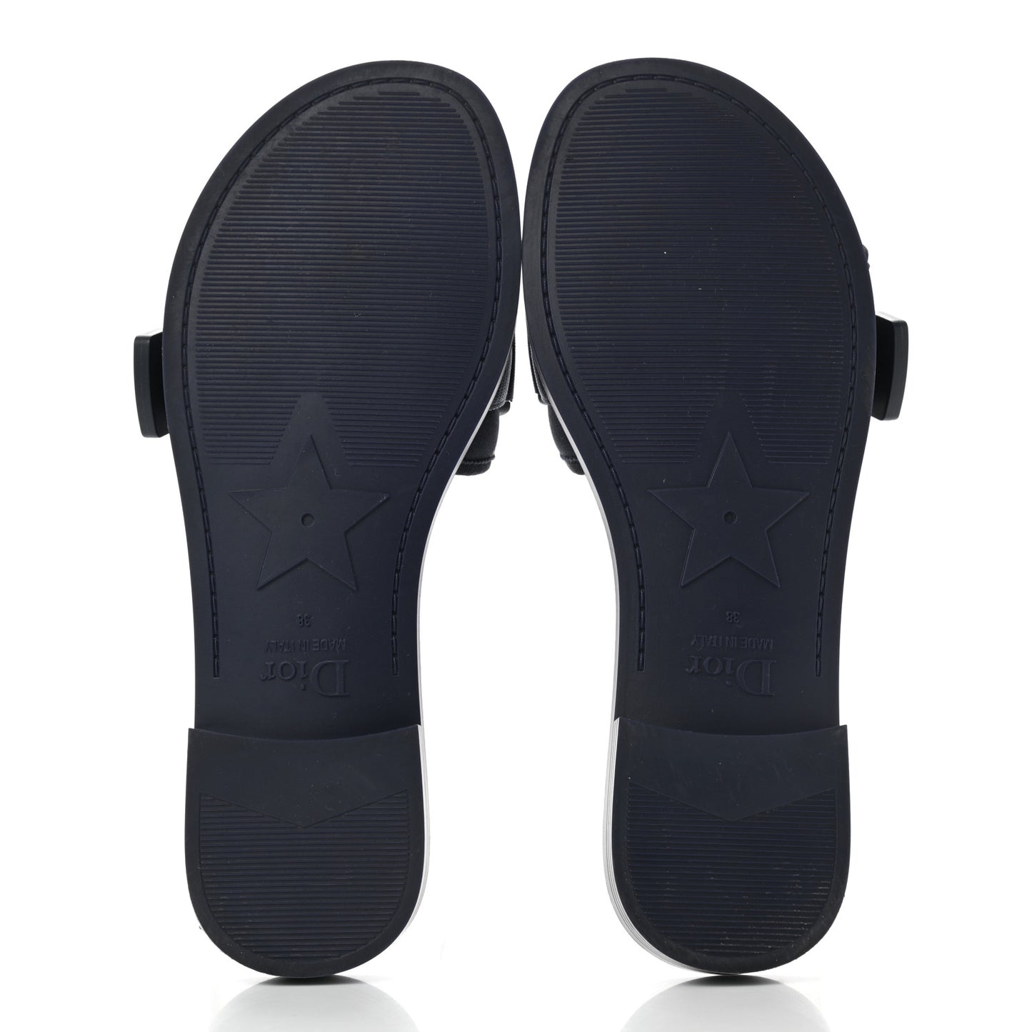 Technical Stretch Fabric Camouflage Dio(r)evolution Slide Sandals 38 Deep Blue
