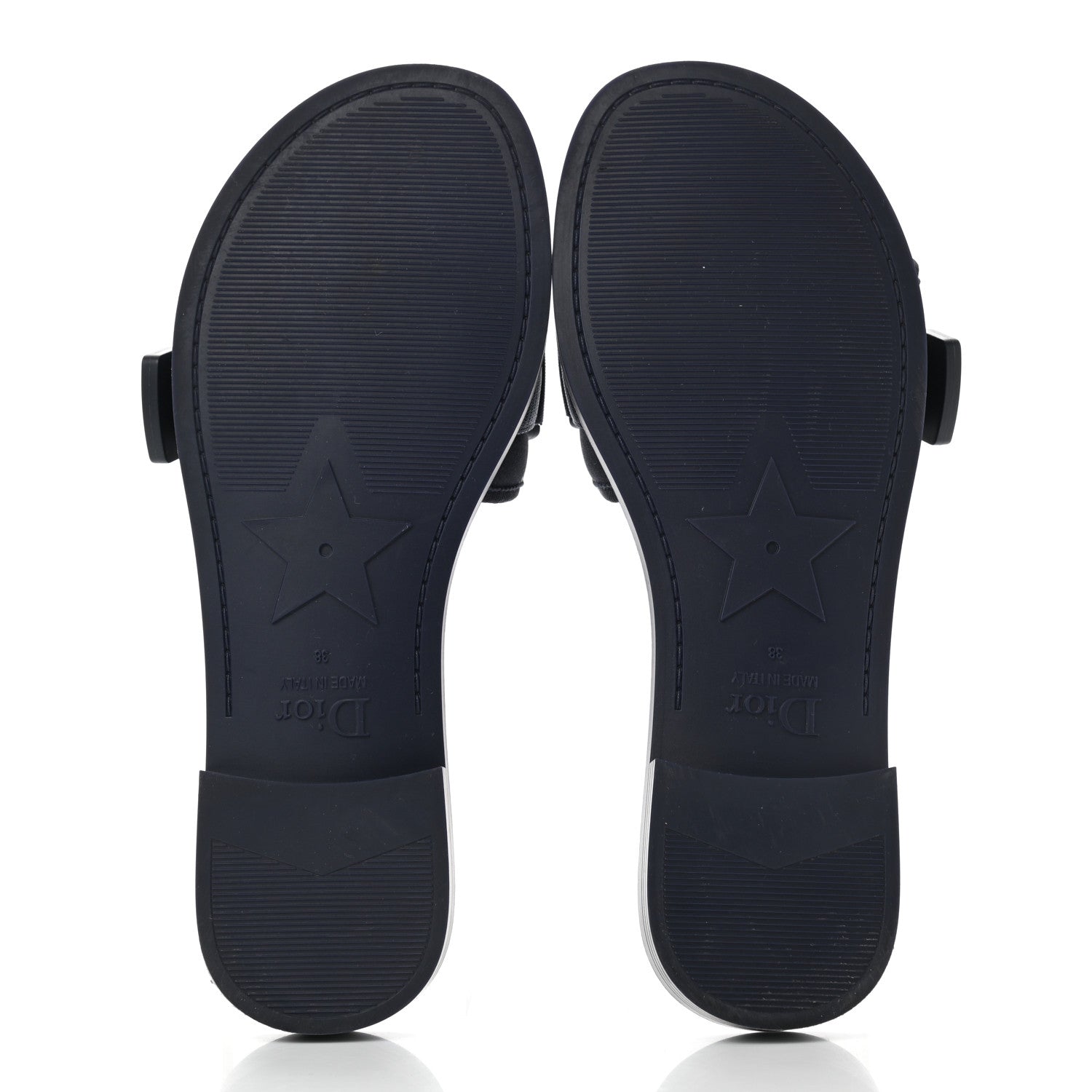 Christian Dior Technical Stretch Fabric Camouflage Dio(r)evolution Slide Sandals 38 Deep Blue 5 of 9