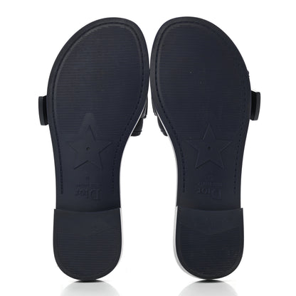 Christian Dior Technical Stretch Fabric Camouflage Dio(r)evolution Slide Sandals 38 Deep Blue 5 of 9