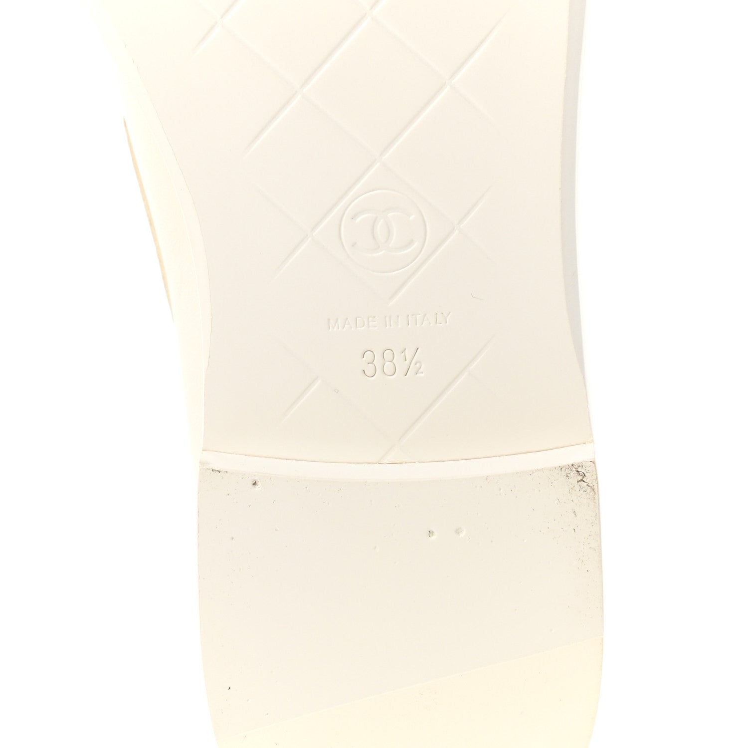 Chanel Lambskin Quilted CC Turnlock Loafers 38.5 White 6 of 11