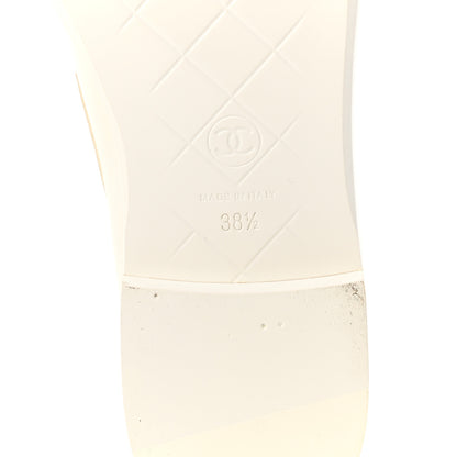 Chanel Lambskin Quilted CC Turnlock Loafers 38.5 White 6 of 11