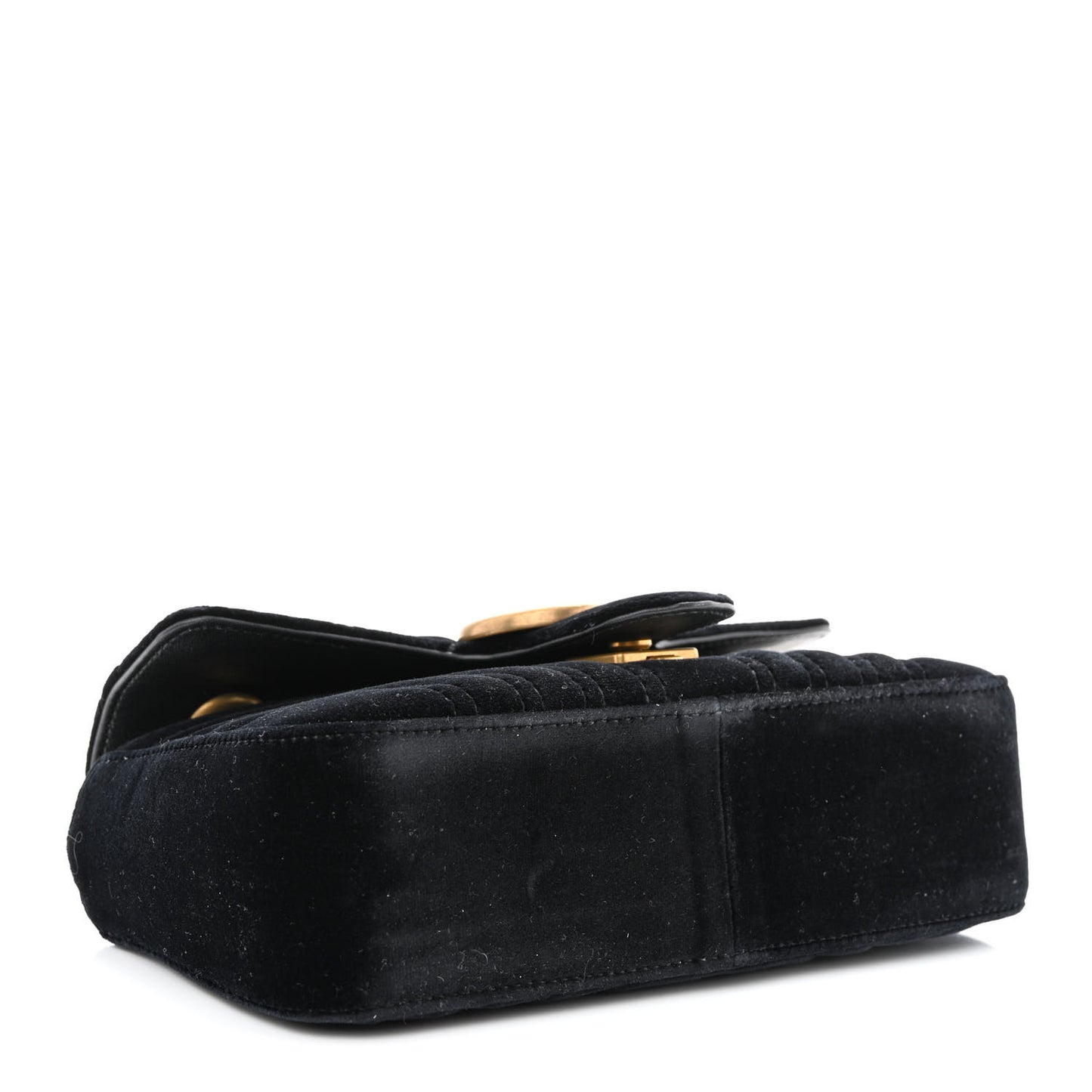 Velvet Matelasse Mini GG Marmont Shoulder Bag Black