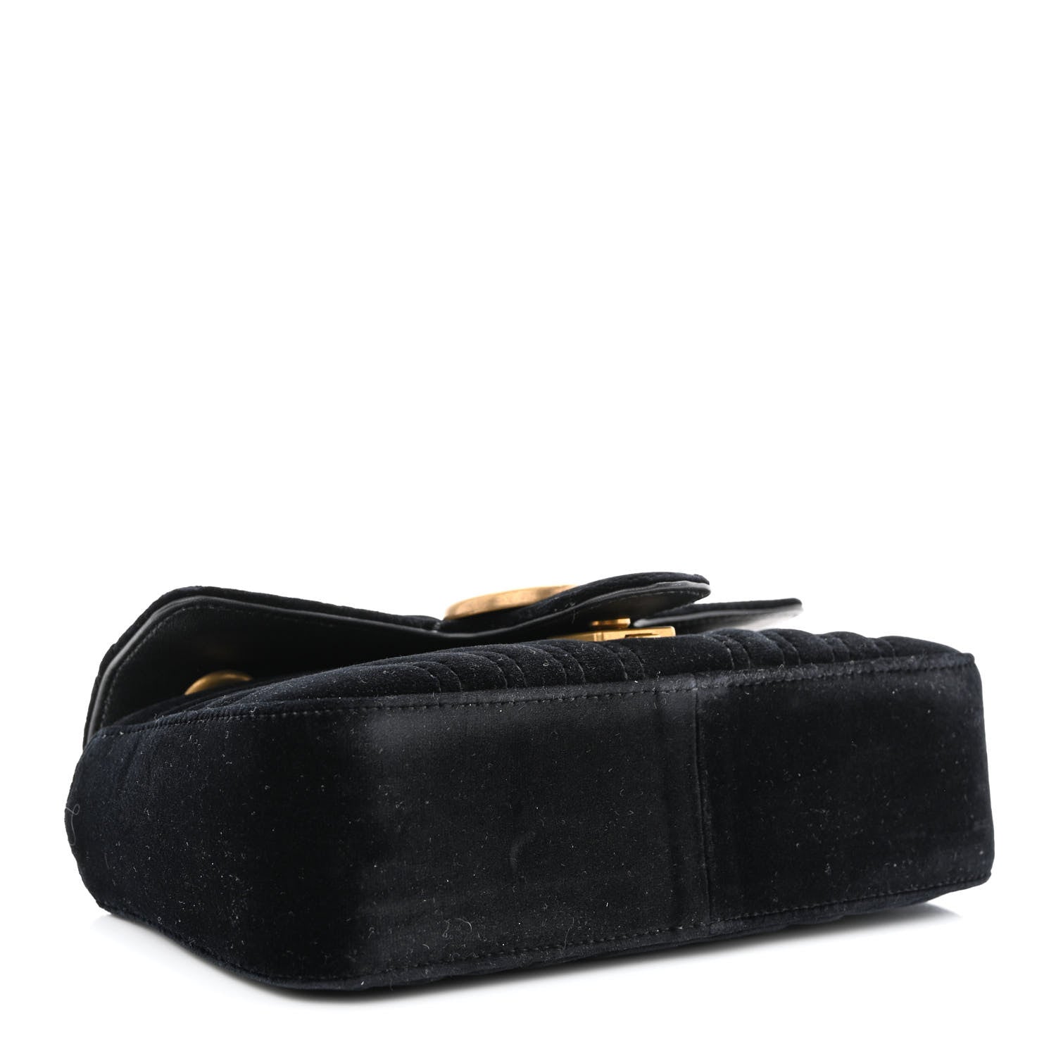 Gucci Velvet Matelasse Mini GG Marmont Shoulder Bag Black 4 of 10