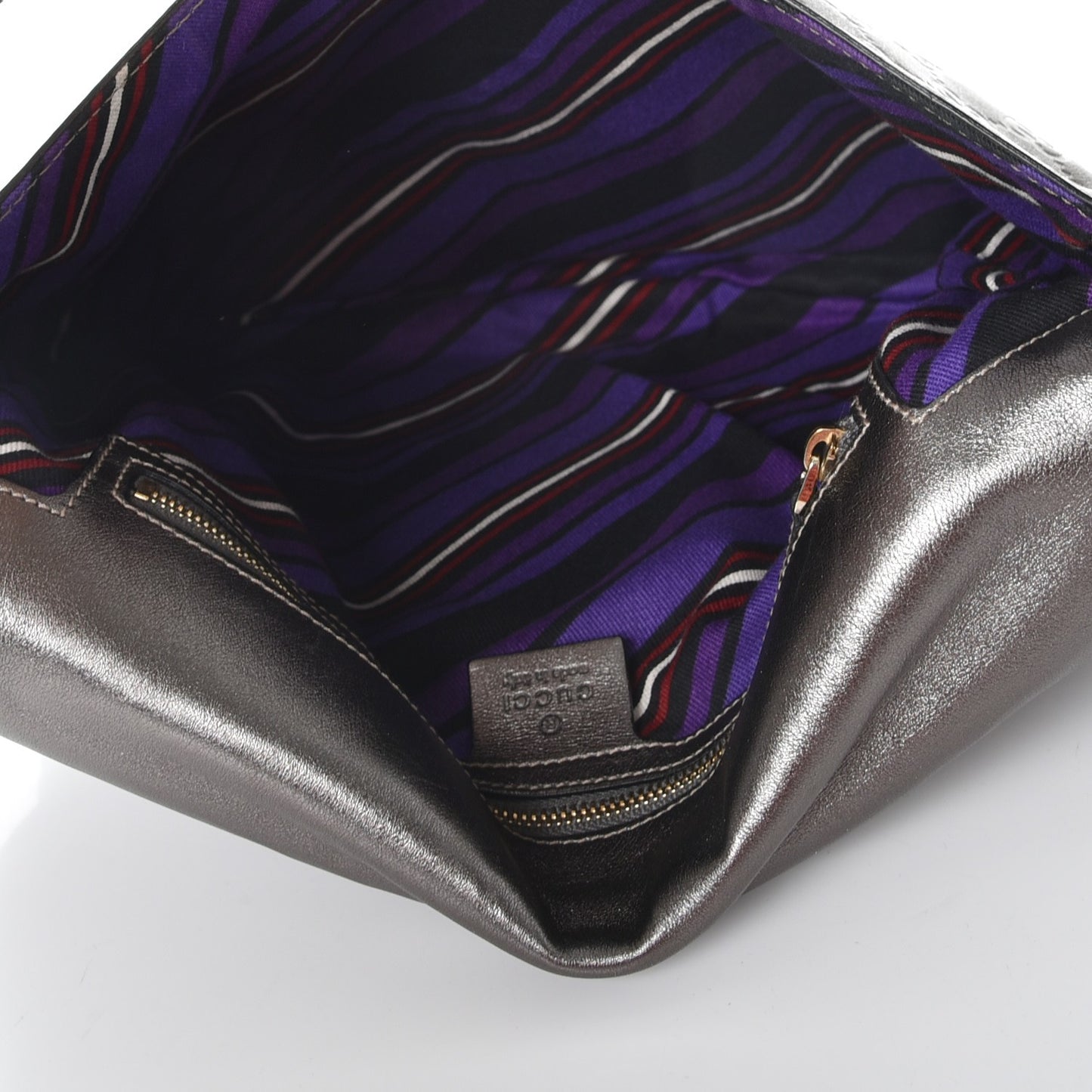 Guccissima Britt Tassel Shoulder Bag Gunmetal
