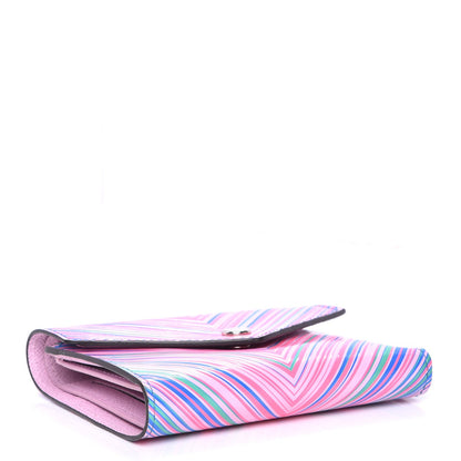 Louis Vuitton Epi Tropical Victorine Wallet Blue Rose 4 of 8