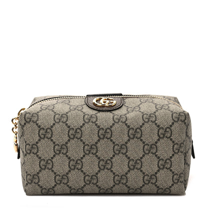 Gucci Soft GG Supreme Monogram Calfskin Medium Ophidia Cosmetic Case Beige Ebony New Acero 1 of 7