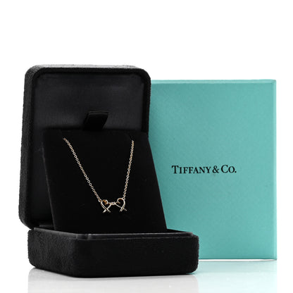 Tiffany 18K Yellow Gold Diamond Paloma Picasso Double Loving Heart Pendant Necklace 6 of 6
