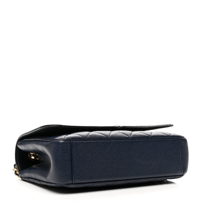 Chanel Caviar Quilted Small CC Filigree Flap Navy Black 4 of 10