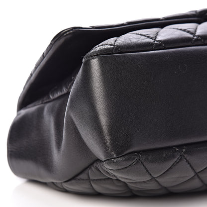 Chanel Lambskin Quilted Jumbo Coco Rain Flap Black 8 of 14