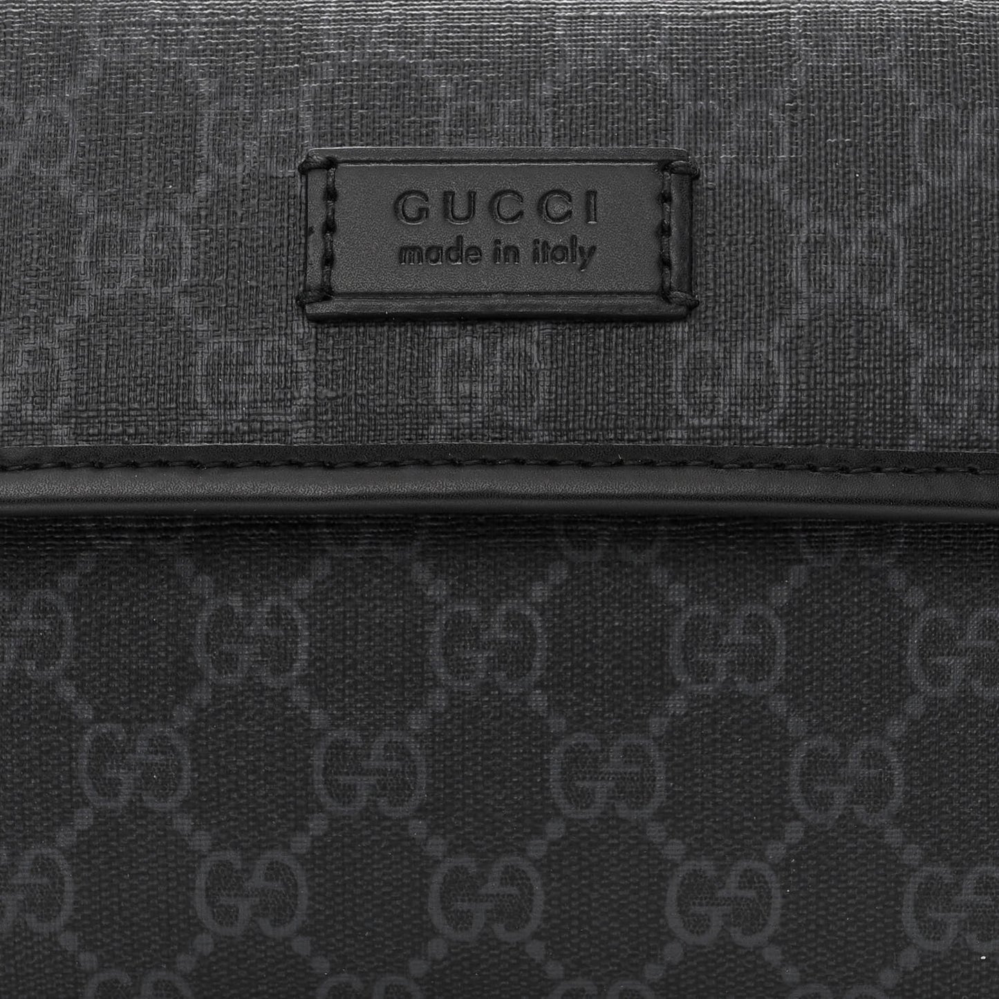 GG Supreme Monogram Web Slim Belt Bag Black Grey