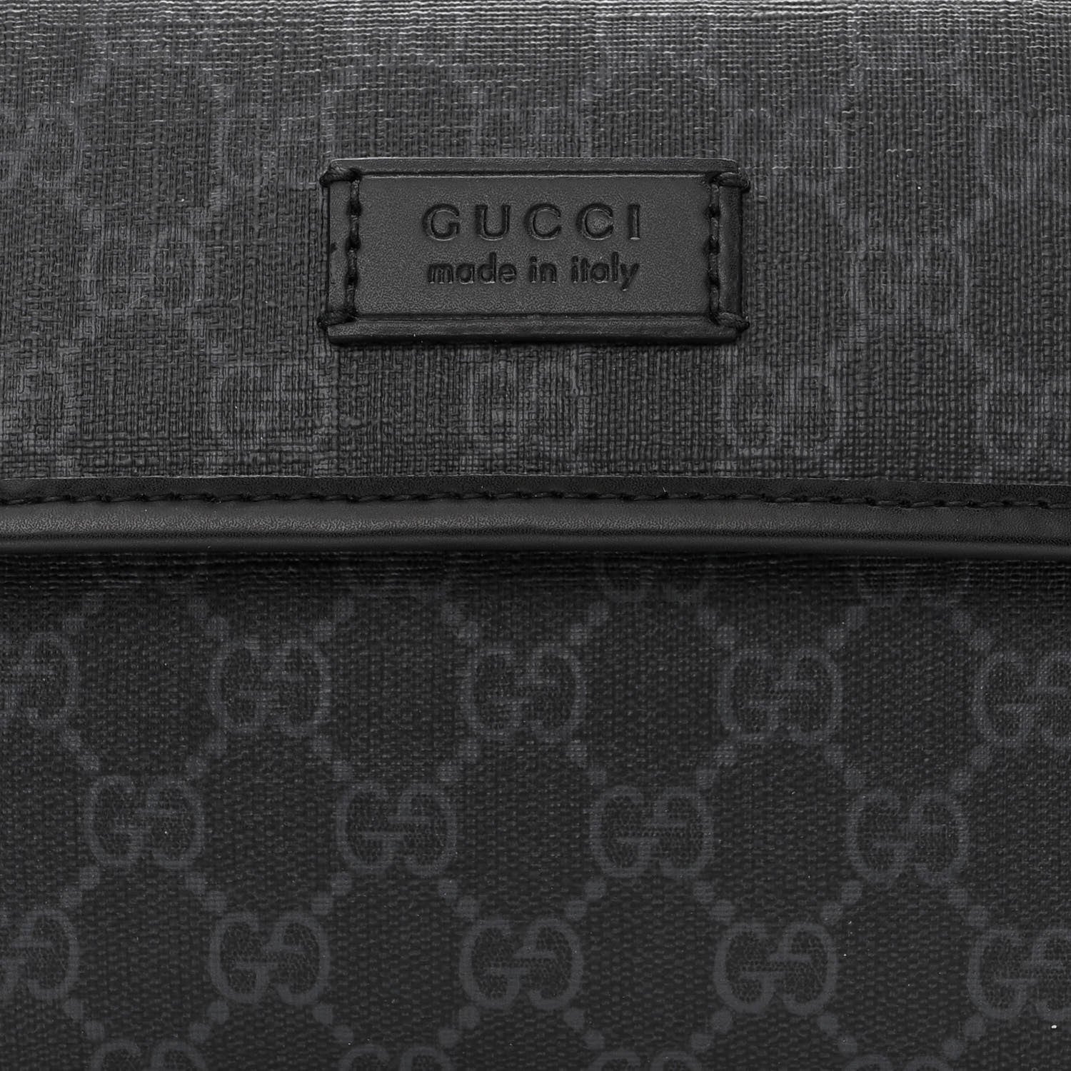Gucci GG Supreme Monogram Web Slim Belt Bag Black Grey 8 of 10