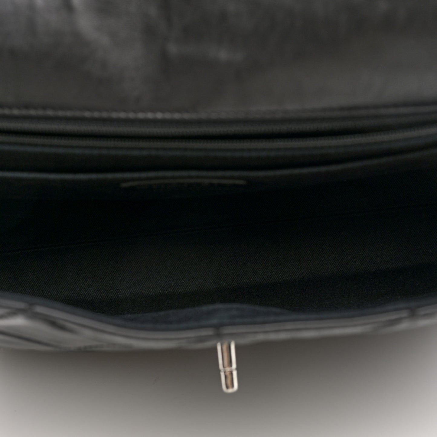 Vinyl Quilted In the Business Flap Bag Black