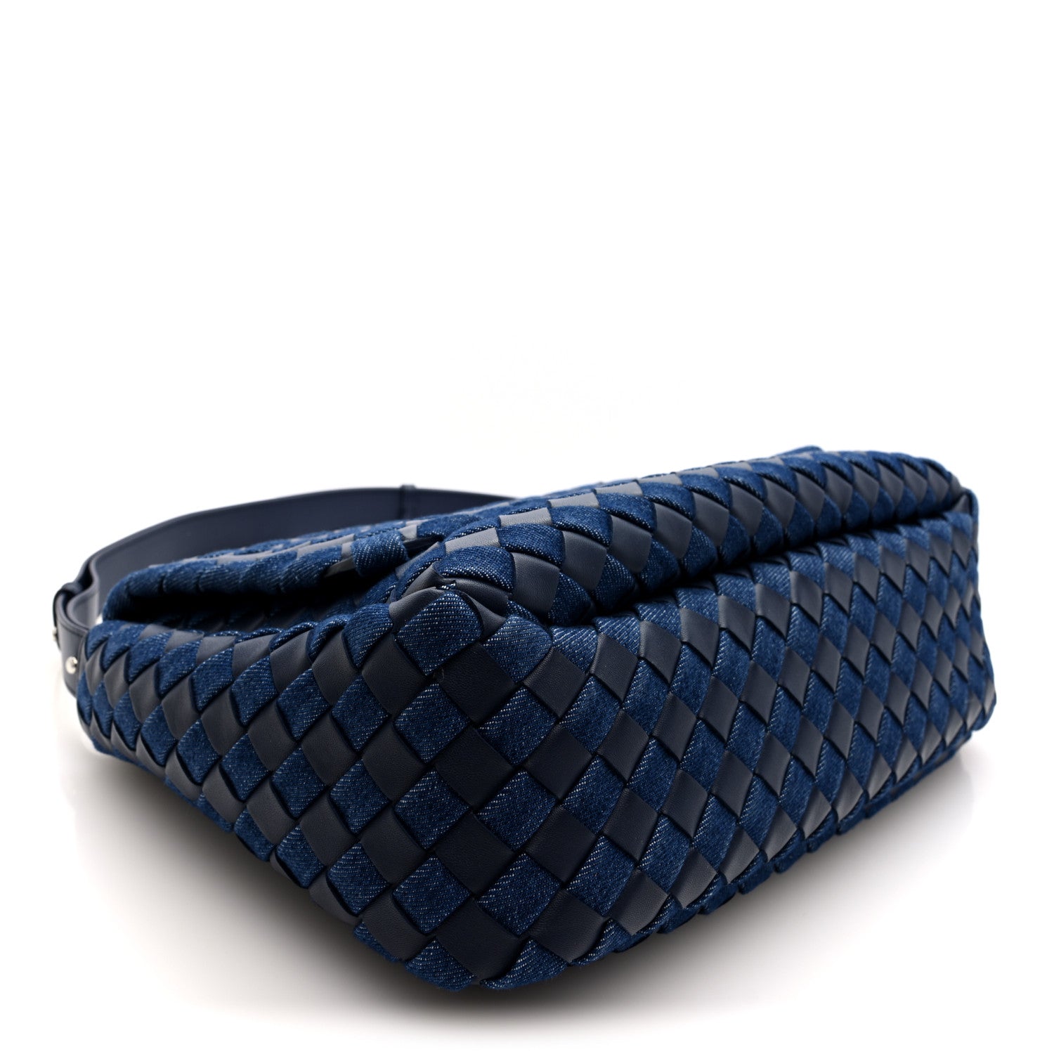 BOTTEGA VENETA シリコン　ケース 紺色　ネイビー Bottega Veneta Denim Nappa Intrecciato Padded Messenger Abyss