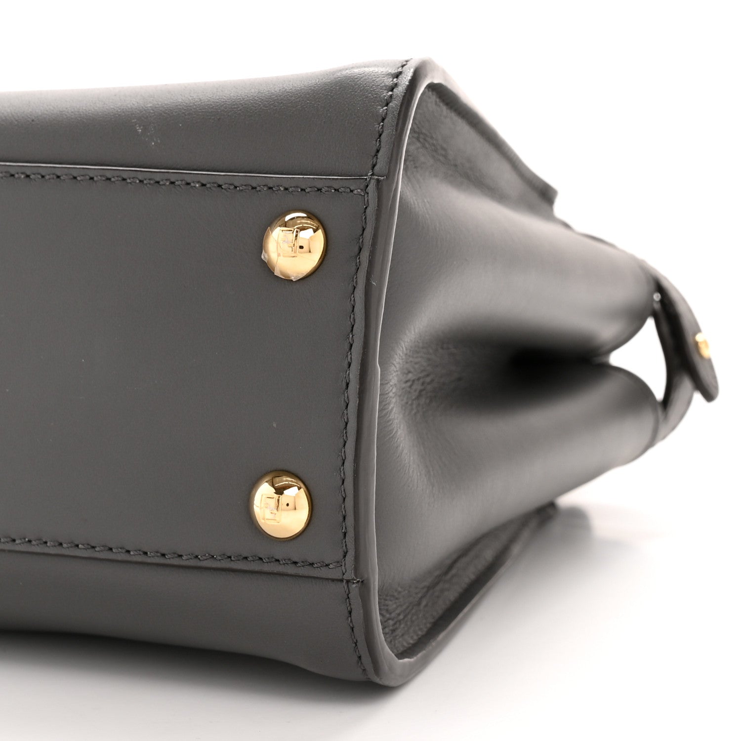 Fendi Nappa Mini Peekaboo Iconic Satchel Anthracite 10 of 11
