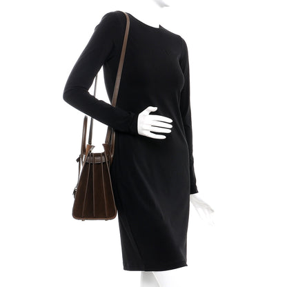 Saint Laurent Suede Calfskin Small Sac De Jour Military Brown 2 of 11