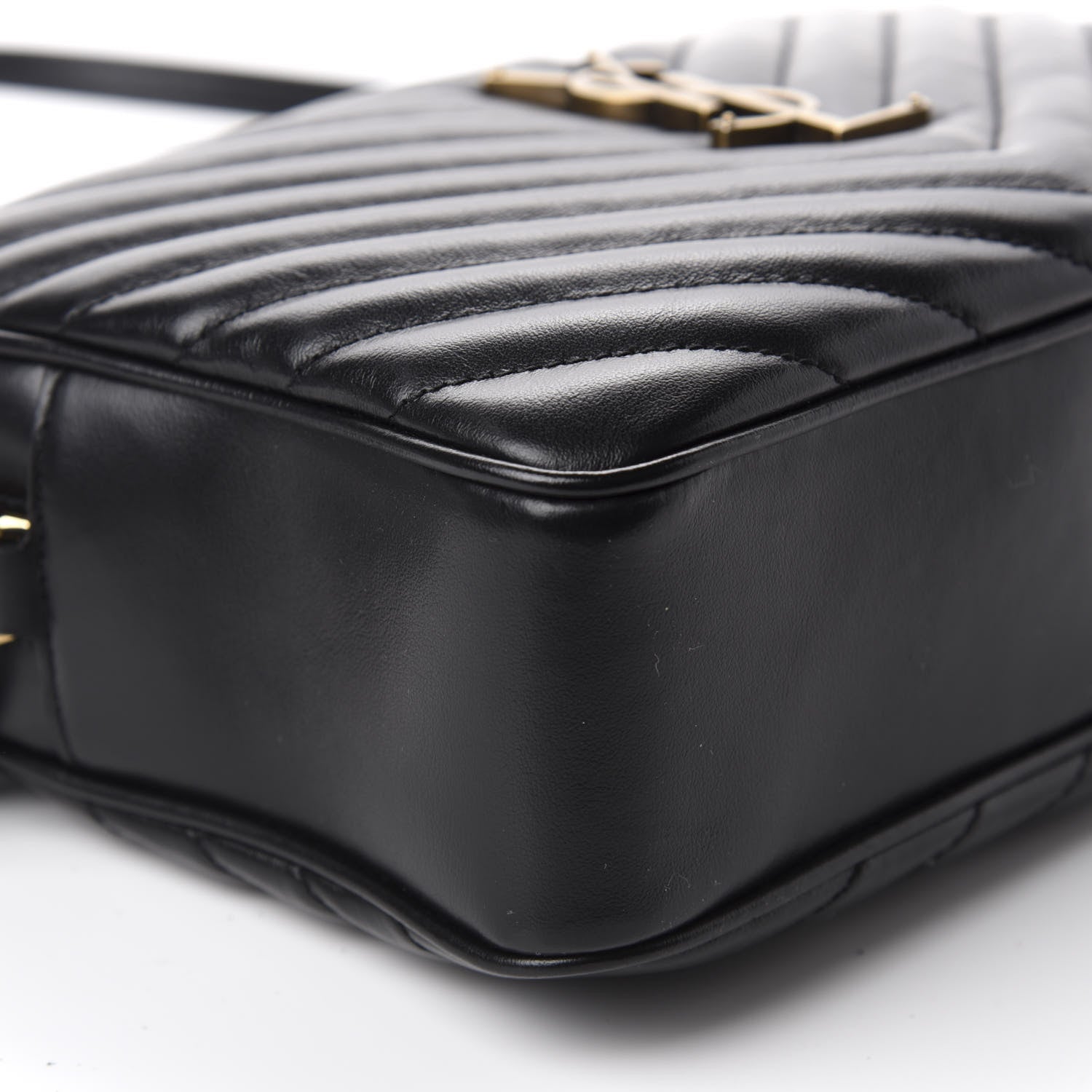 Saint Laurent Calfskin Matelasse Monogram Lou Camera Bag Black 6 of 10