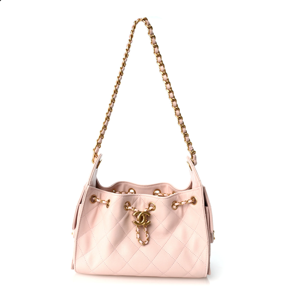 Caviar Quilted Mini Chanel 25 Handbag Light Pink
