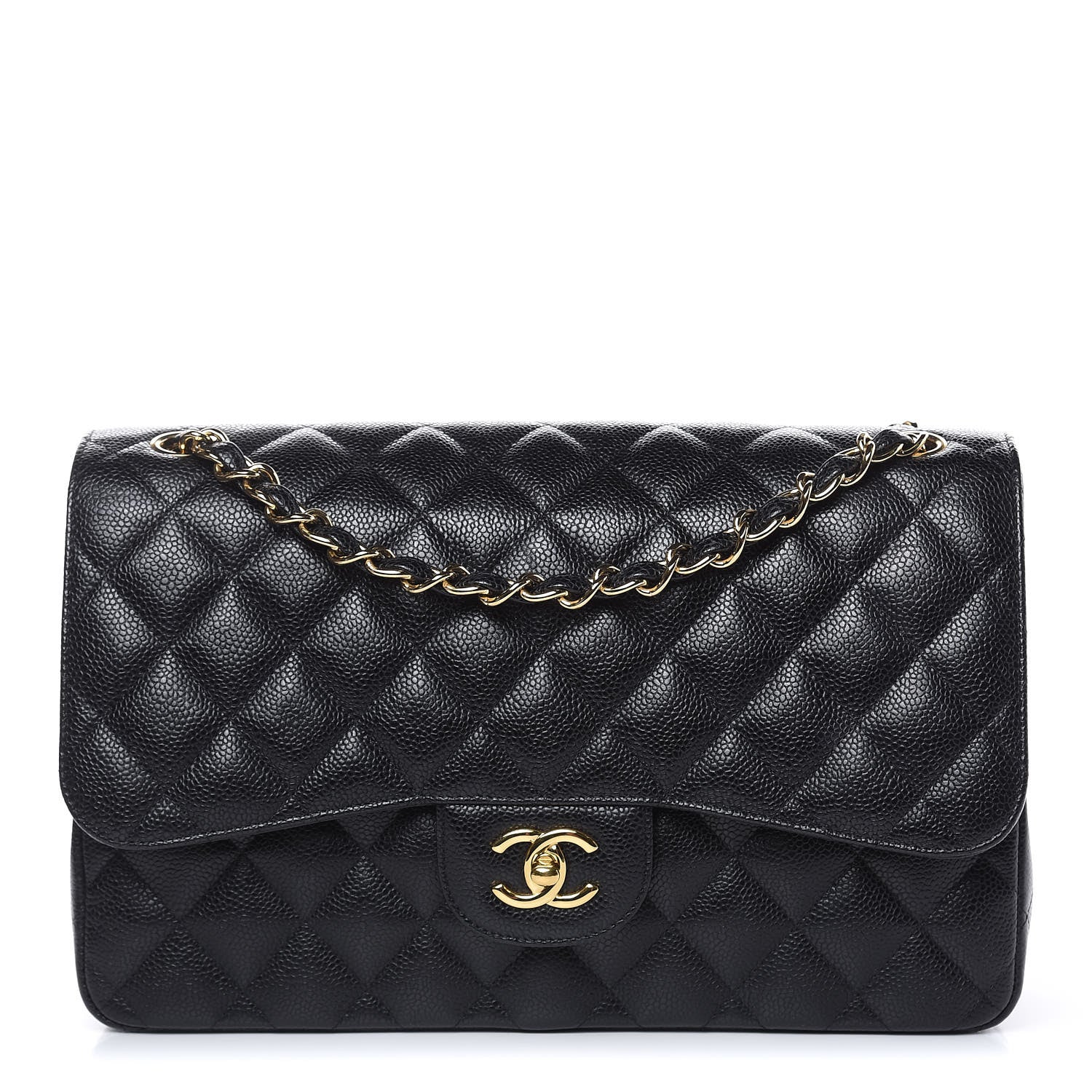 Chanel Caviar Quilted Jumbo Double Flap Black 1 of 12