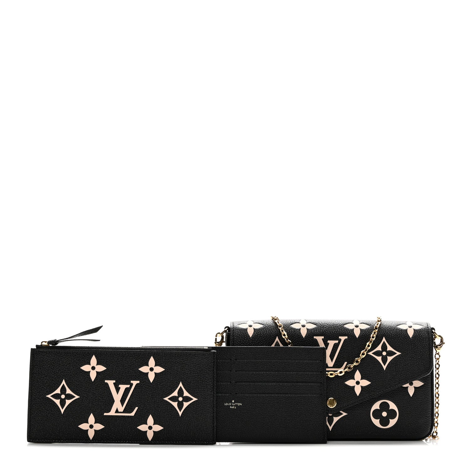 Louis Vuitton Empreinte Monogram Giant Felicie Pochette Black Beige 3 of 10