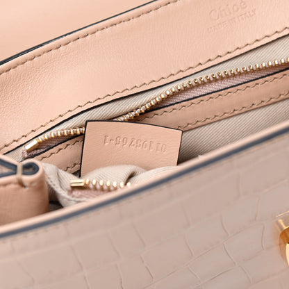 Chloe Calfskin Crocodile Embossed Small C Double Carry Nut 7 of 10