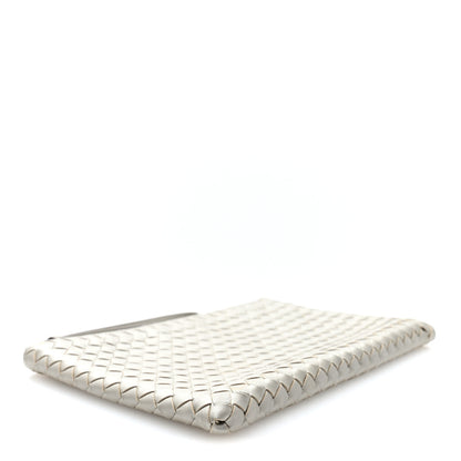 Bottega Veneta Metallic Nappa Intrecciato Zip Pouch Fume 4 of 6