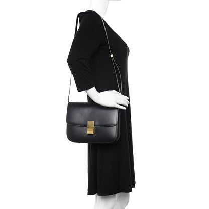 Celine Box Calfskin Medium Classic Box Flap Bag Black 2 of 13