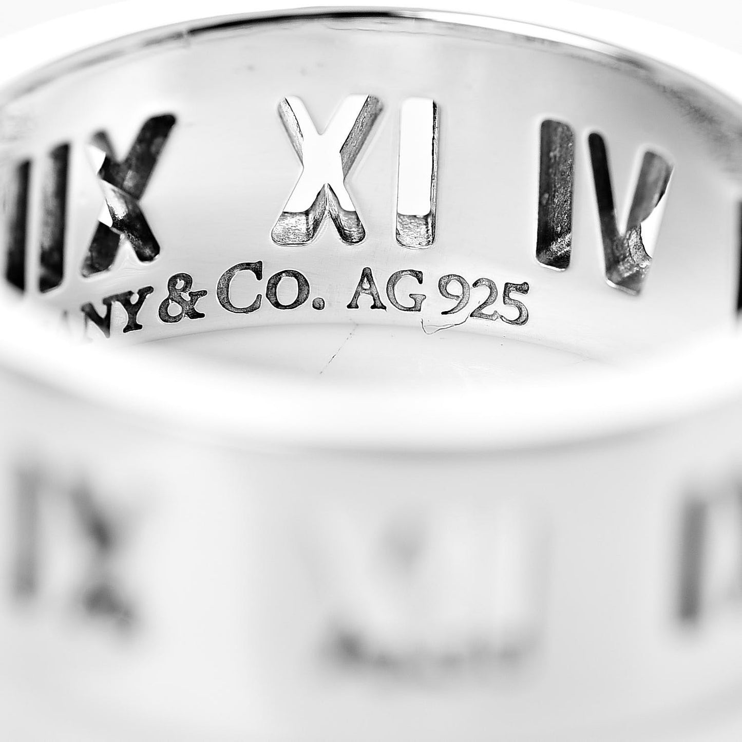 Sterling Silver Wide Atlas Pierced Ring 58 8.25