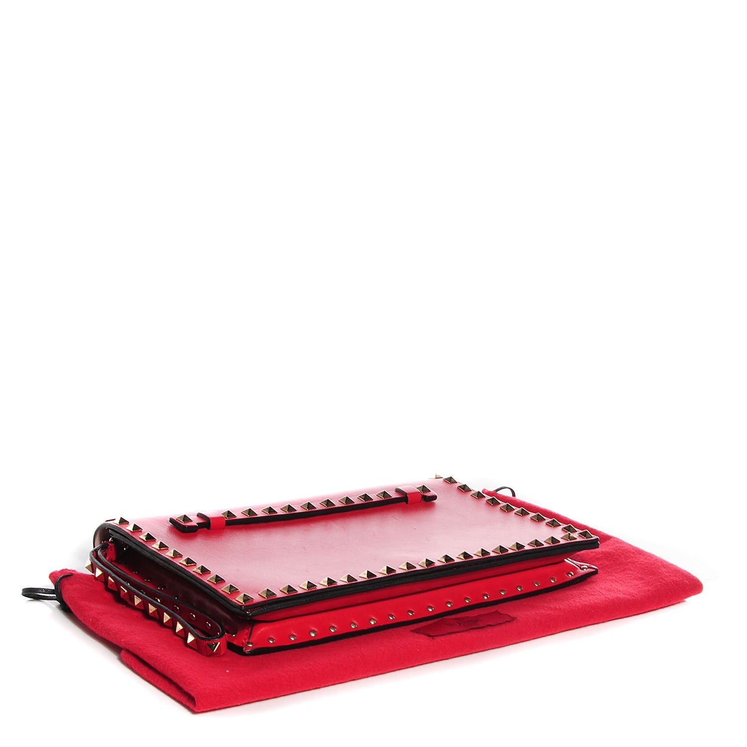 Valentino Garavani Nappa Rockstud Wristlet Clutch Rosso Valentino 4 of 7