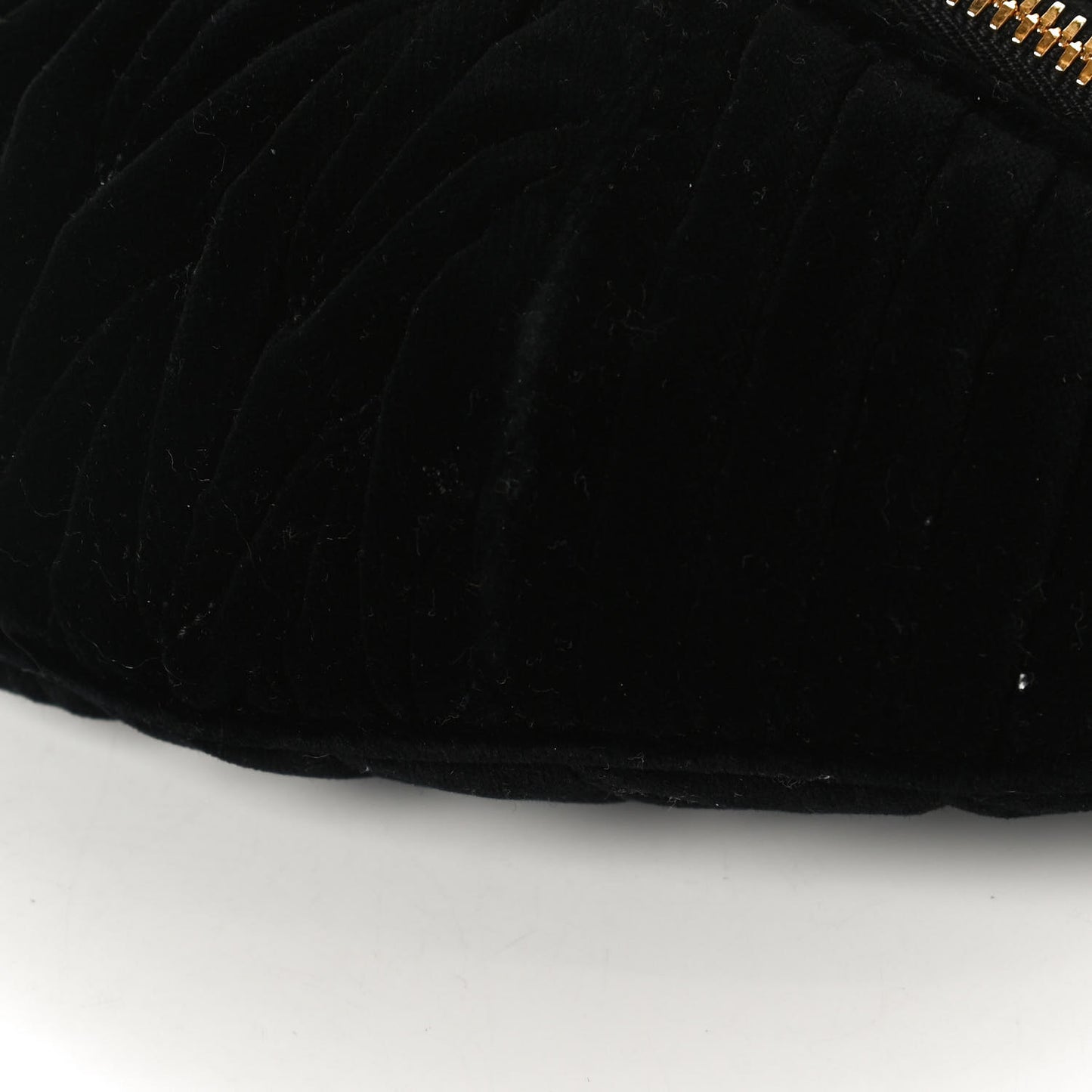 Velvet Matelasse Belt Bag Black