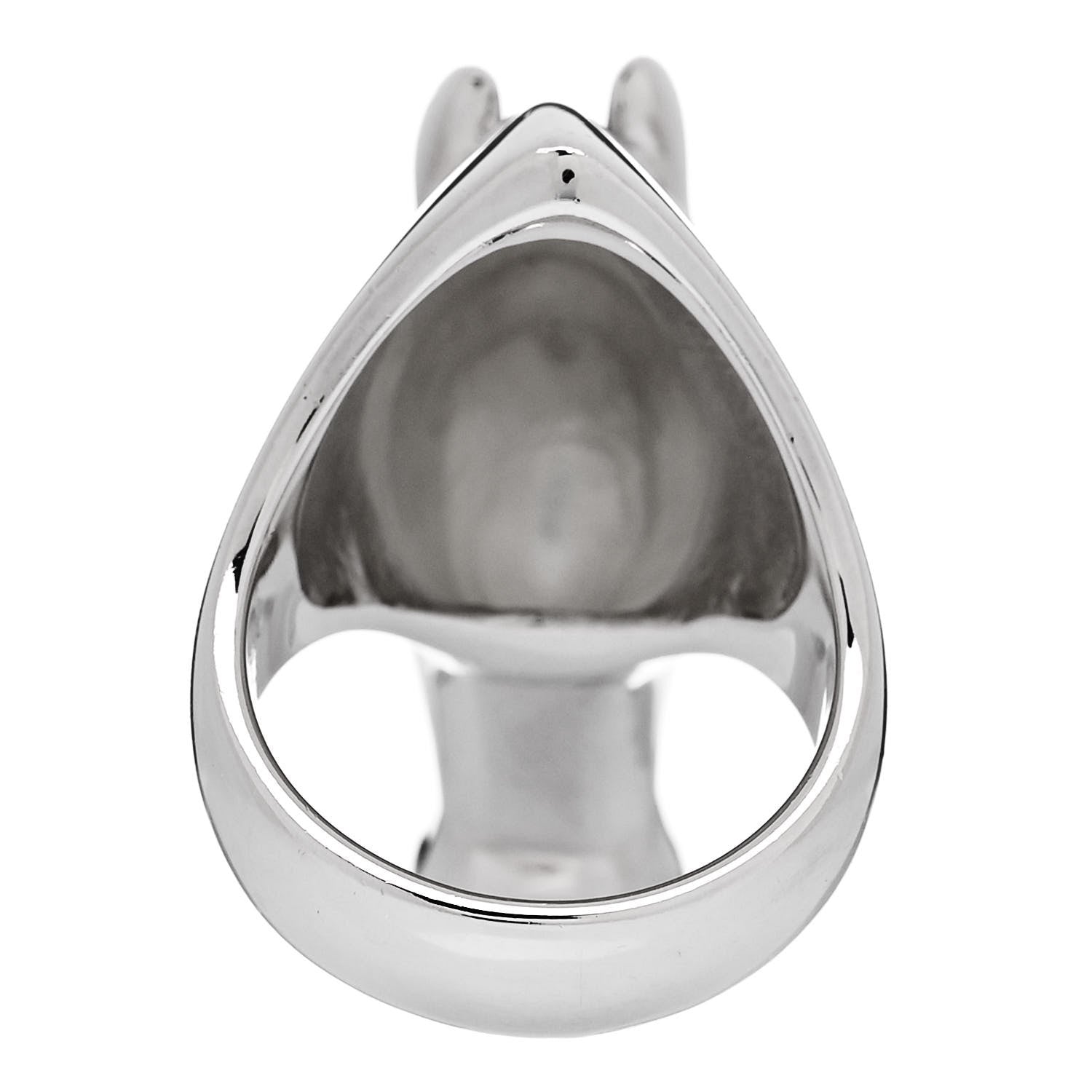 Hermes Sterling Silver GM Galop Ring 52 6 4 of 6