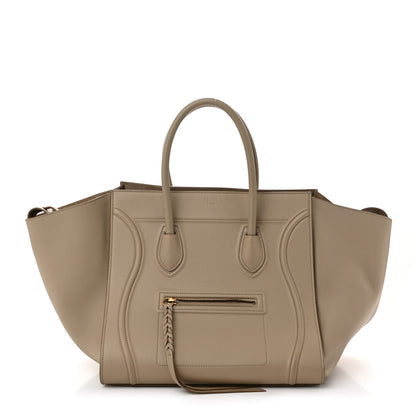 Celine Supple Calfskin Medium Phantom Luggage Beige 1 of 14