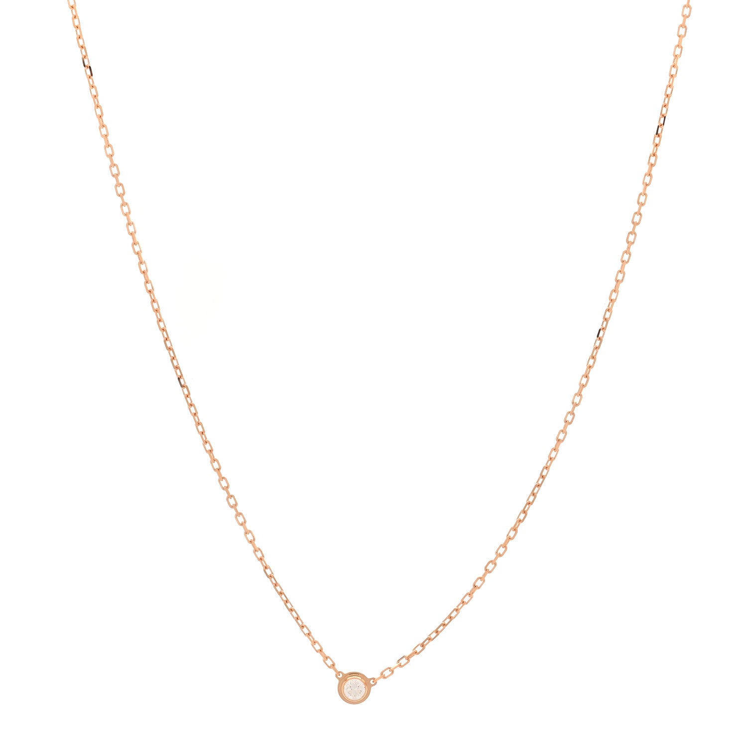 Cartier 18K Pink Gold Diamond SM D'Amour Pendant Necklace 1 of 6
